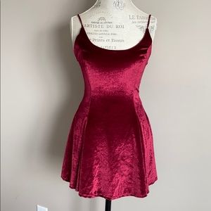 Wine Red Mini Dress!